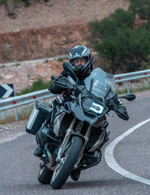 Motorcyclist in a Road