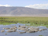 Lake in Africa and Blue Sky